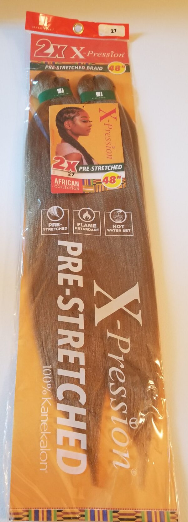 Color 27 - X-pression Xpression Expression 48" Sensationnel Braiding hair 2X Pre-Stretched