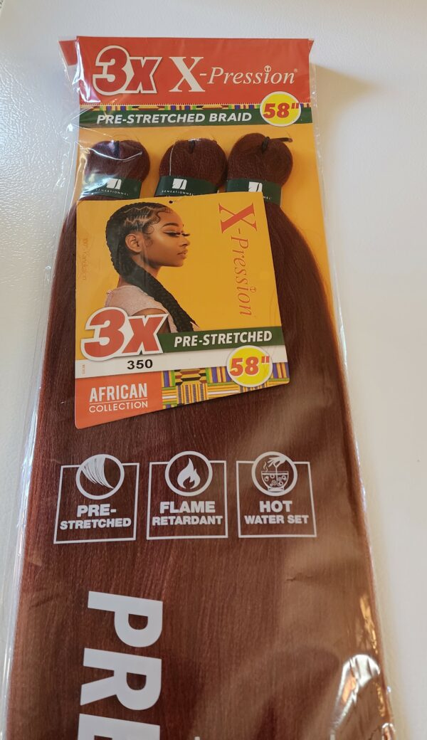 Color 350 - X-pression Xpression Expression - Sensationnel X-pression 100% Kanekalon 3X Braiding Hair Pre-Stretched 58"