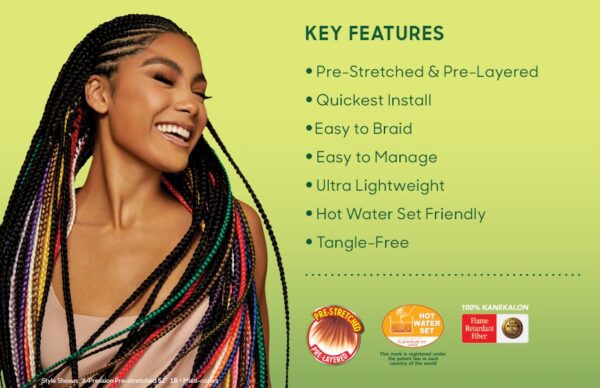 Color PUMPKIN SPICE - X-pression Xpression Expression - Outre X-Pression Braid - Pre Stretched Braid 52" 3X - Image 3